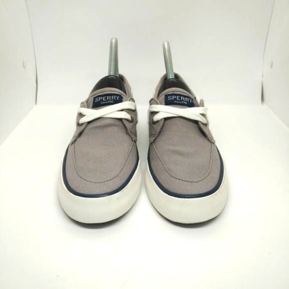 Sperry Top Sider Pier Boat Casual Canvas Shoes Women's Size 6.5 Grey White - Picture 4 of 8